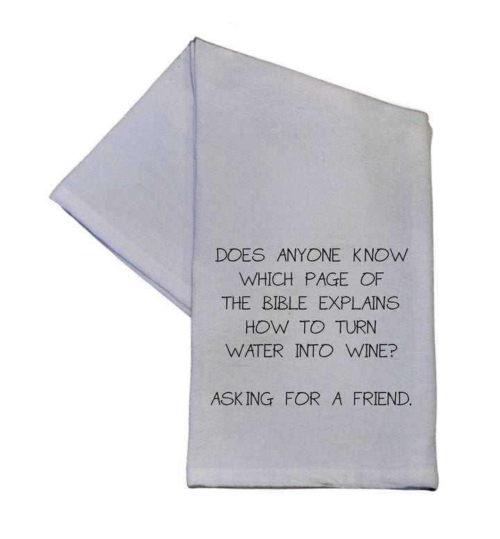 Turn Water Into Wine Hand Towel