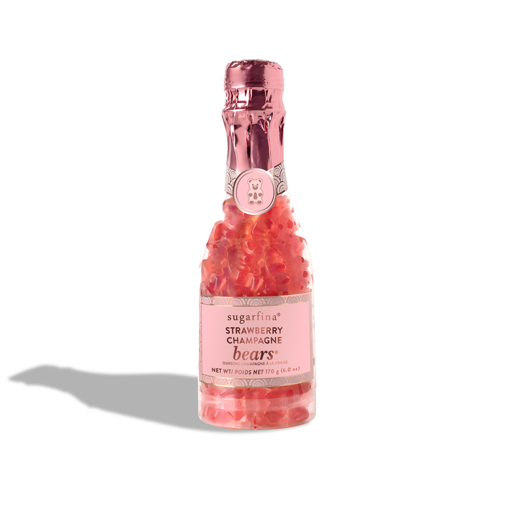 Strawberry Champagne Bears in a Celebration Bottle