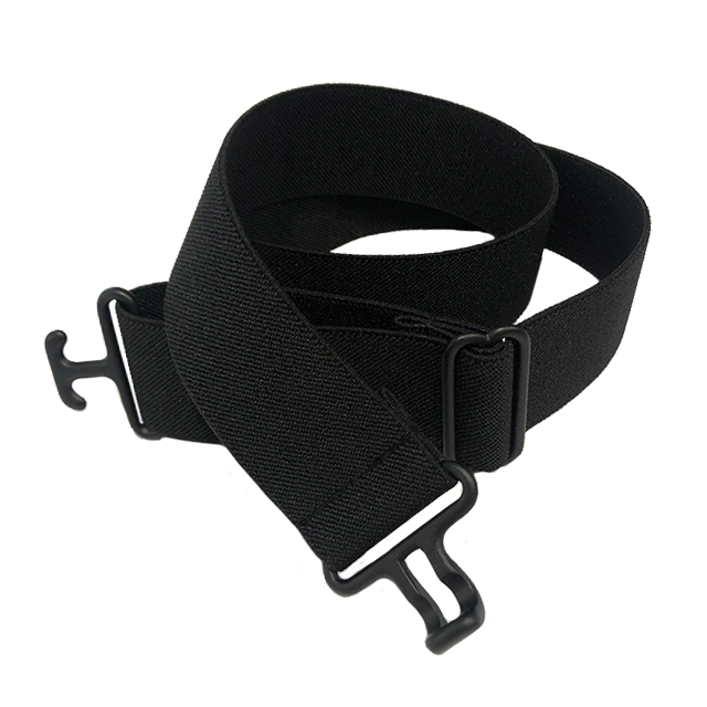 Thin Black/Black Elastic Belt