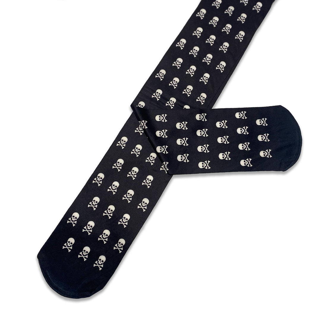 Boot Socks - Black Skulls