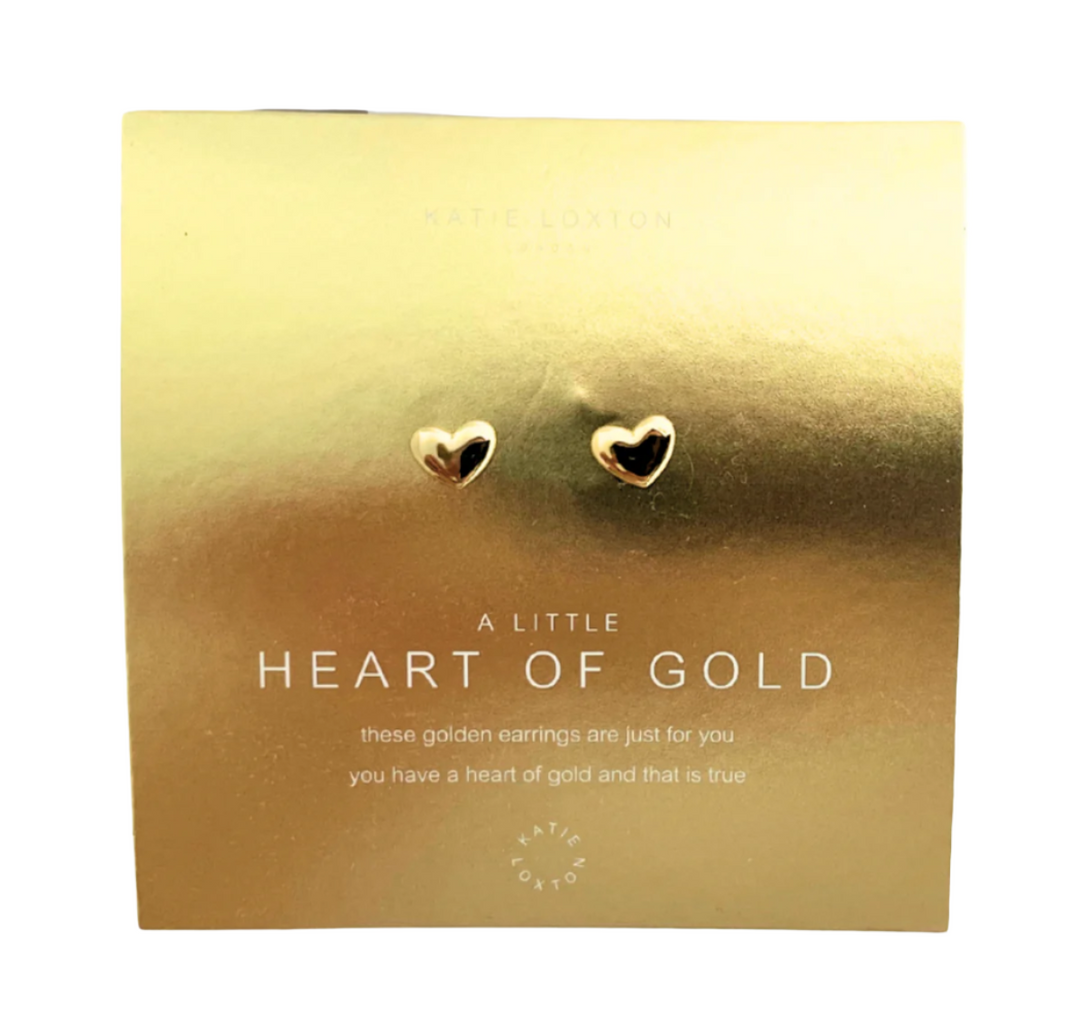 "Heart of Gold" Stud Earrings