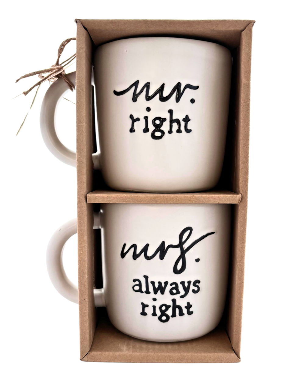 "Mr. Right & Mrs. Always Right" Mug Set