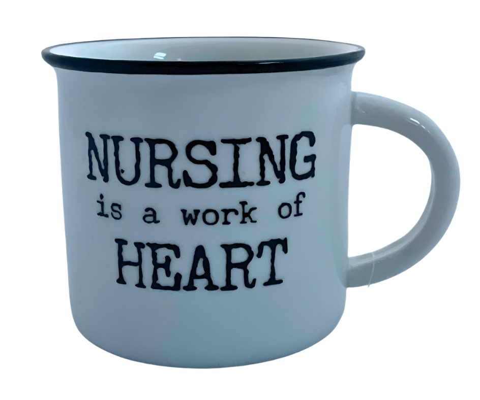 "Nursing is a Work of Heart" Mug