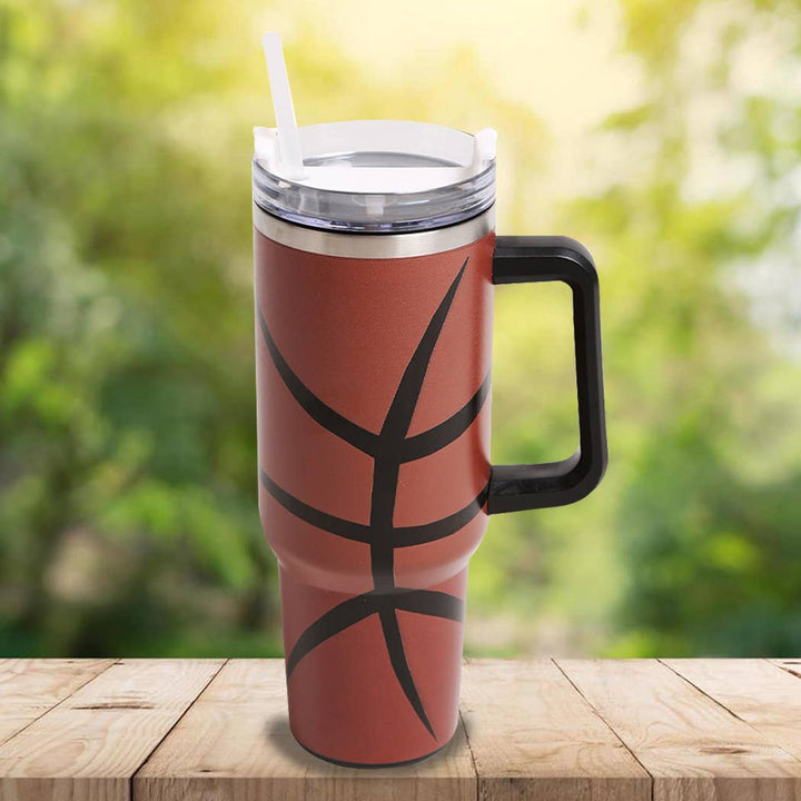 Basketball Tumbler with Handle