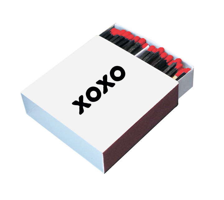 Matchbox "xoxo", Shrinkwrapped, 80 Wood Matches