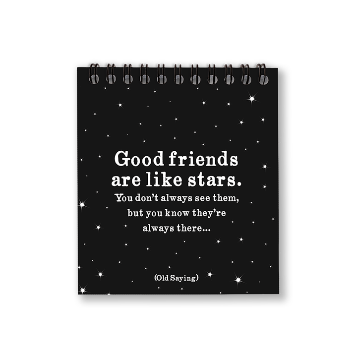 Spiral Notepad "Good Friends Like Stars", 75 Blank Sheets