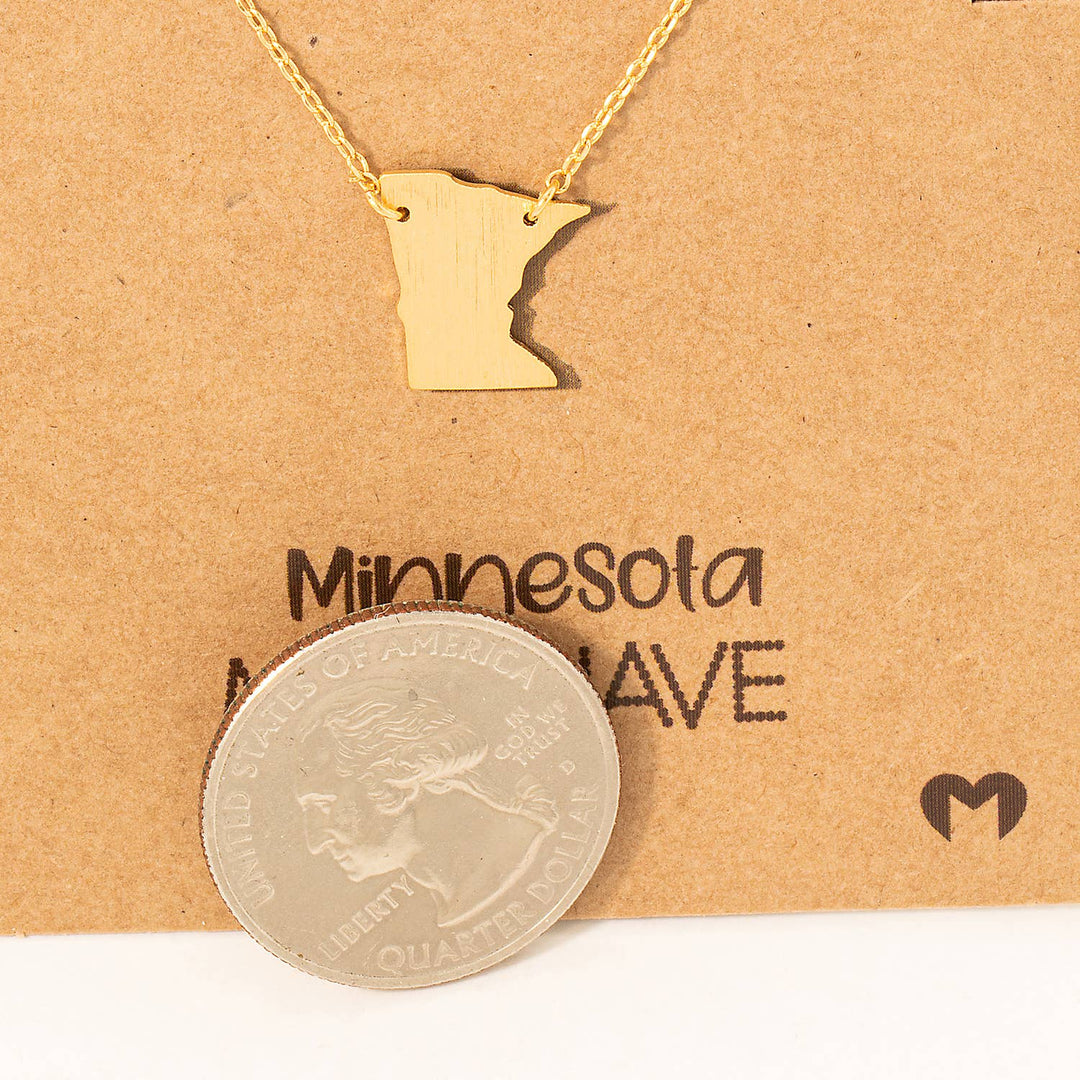 Minnesota State Pendant Necklace