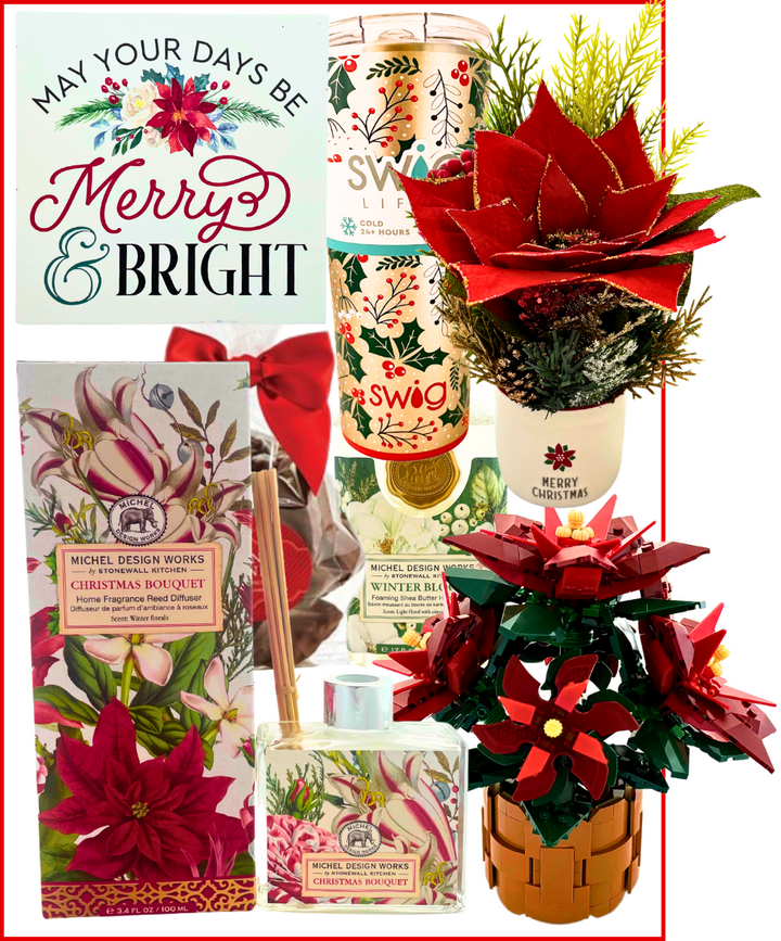 Christmas Poinsettia Gift Box