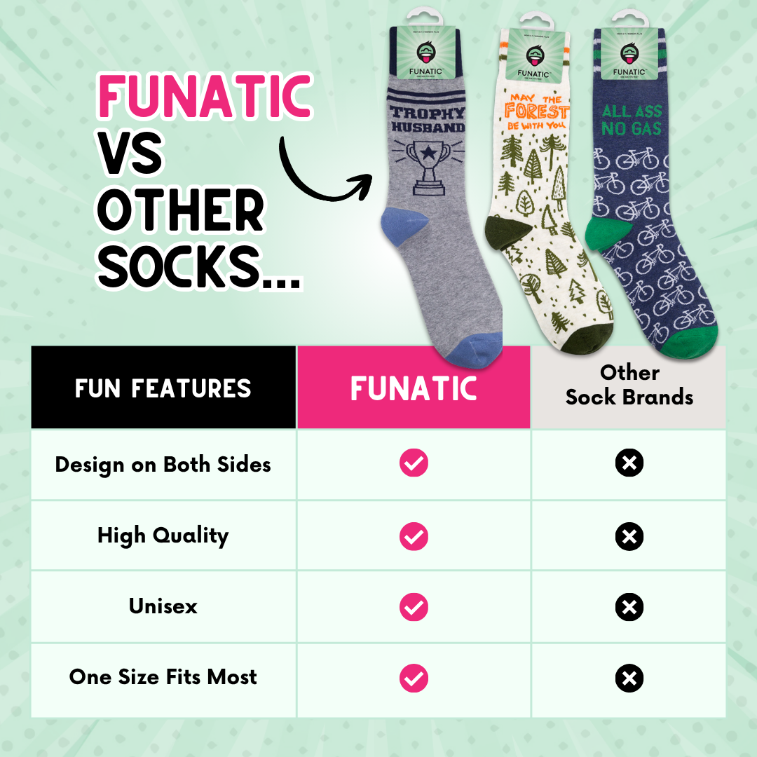 Trophy Husband | Funny Socks | Wedding Gift | Gray Socks