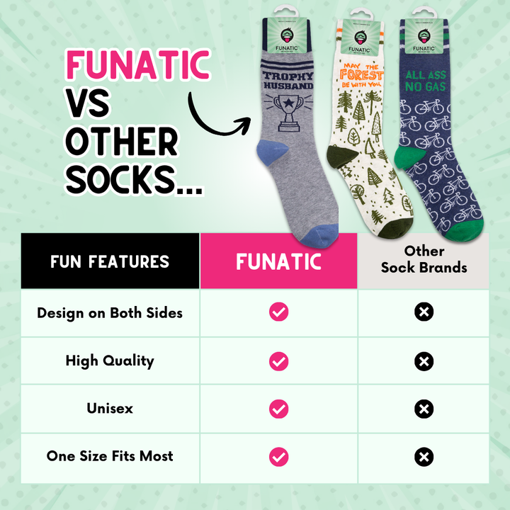 Trophy Husband | Funny Socks | Wedding Gift | Gray Socks