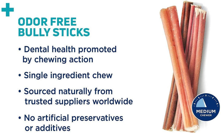 Barkworthies Bully Stick- Odor Free 4"