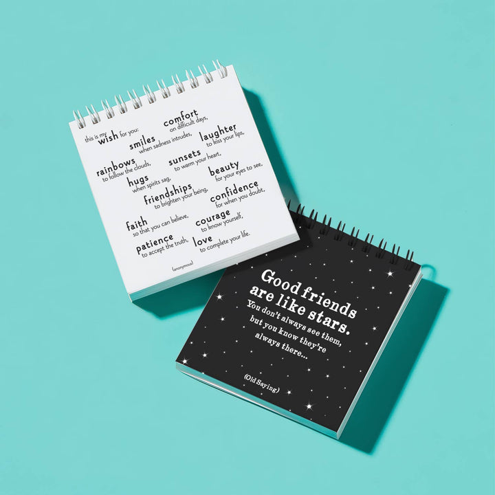 Spiral Notepad "Good Friends Like Stars", 75 Blank Sheets