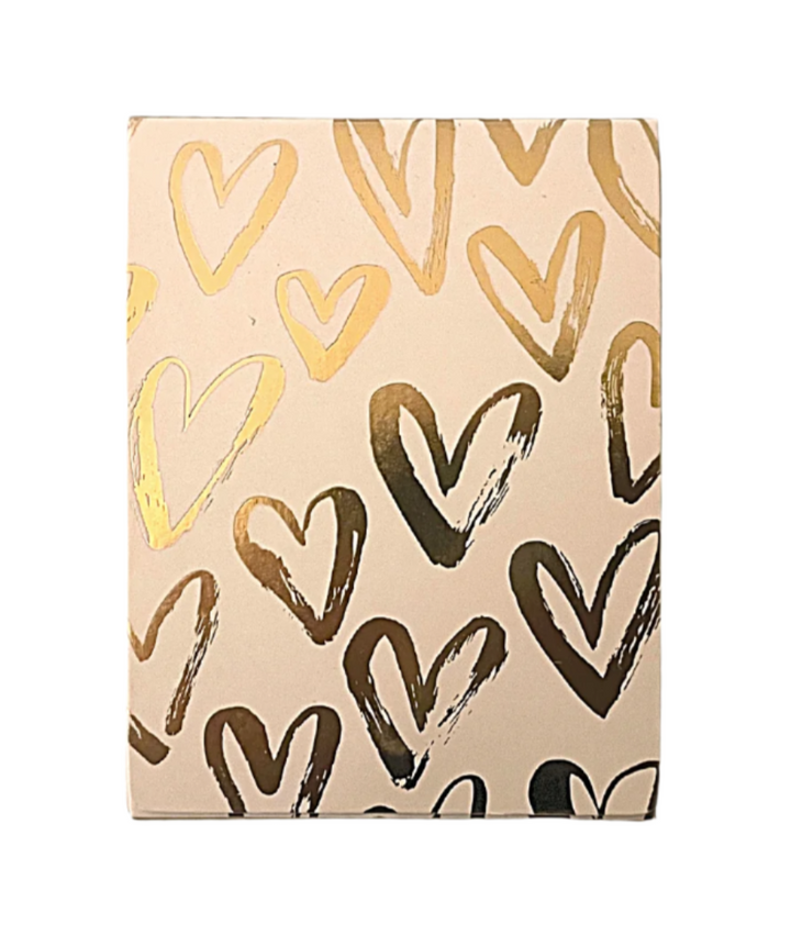 Gold Hearts Notepad